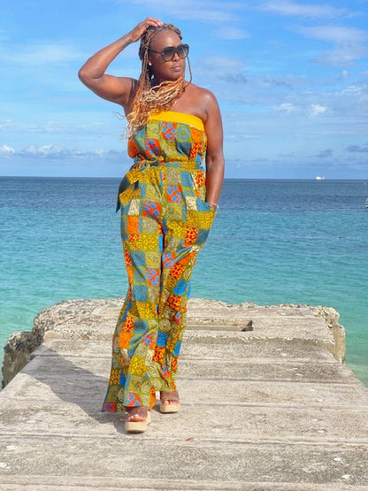 Wide Leg Bandeau Jumpsuit