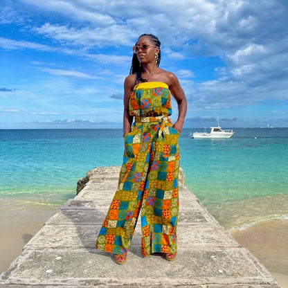 Wide Leg Bandeau Jumpsuit