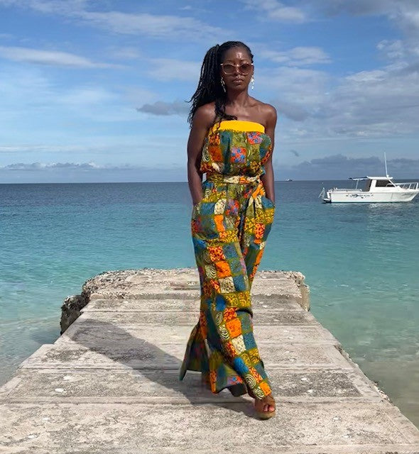 Wide Leg Bandeau Jumpsuit